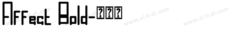 Affect Bold字体转换